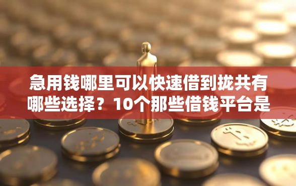 急用钱哪里可以快速借到拢共有哪些选择？10个那些借钱平台是正规的详解