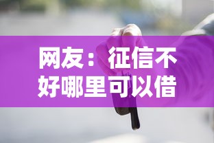 网友：征信不好哪里可以借钱？求介绍几款按揭车辆贷款平台
