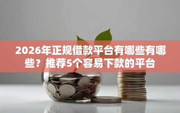 2026年正规借款平台有哪些有哪些？推荐5个容易下款的平台