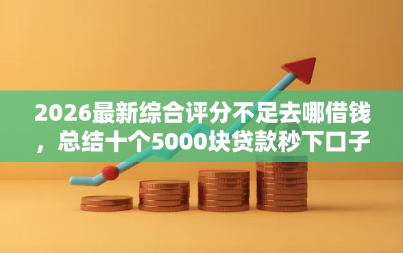 2026最新综合评分不足去哪借钱，总结十个5000块贷款秒下口子！