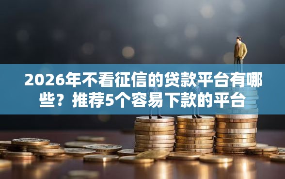 2026年不看征信的贷款平台有哪些？推荐5个容易下款的平台