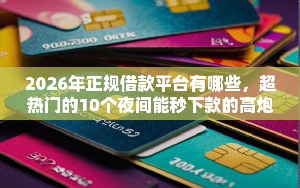 2026年正规借款平台有哪些，超热门的10个夜间能秒下款的高炮口子推荐