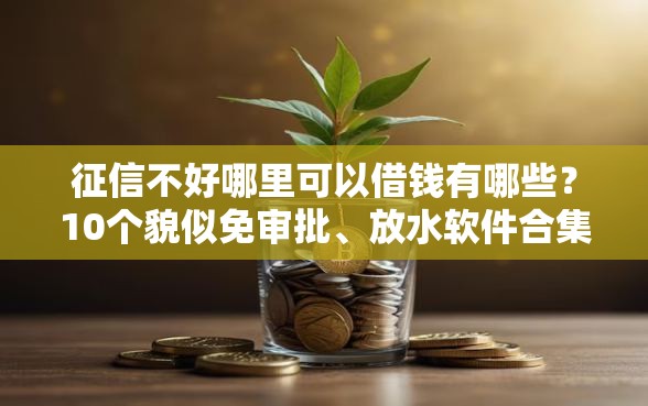 征信不好哪里可以借钱有哪些？10个貌似免审批、放水软件合集
