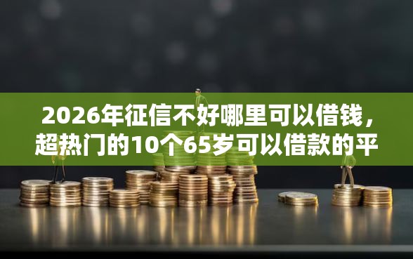 2026年征信不好哪里可以借钱，超热门的10个65岁可以借款的平台推荐