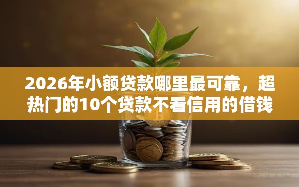 2026年小额贷款哪里最可靠，超热门的10个贷款不看信用的借钱软件推荐