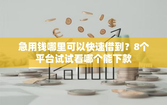 急用钱哪里可以快速借到？8个平台试试看哪个能下款