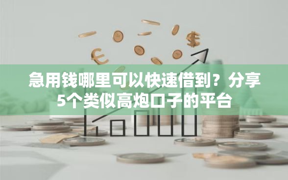 急用钱哪里可以快速借到？分享5个类似高炮口子的平台