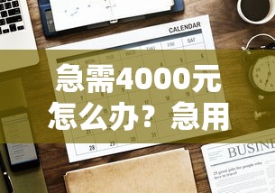 急需4000元怎么办？急用钱哪里可以快速借到试试这5个无门槛平台