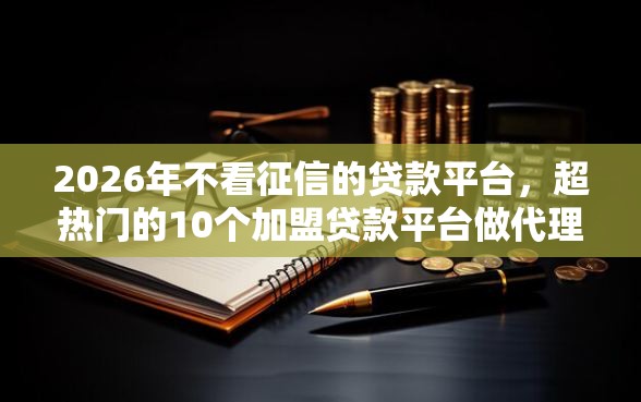 2026年不看征信的贷款平台，超热门的10个加盟贷款平台做代理推荐