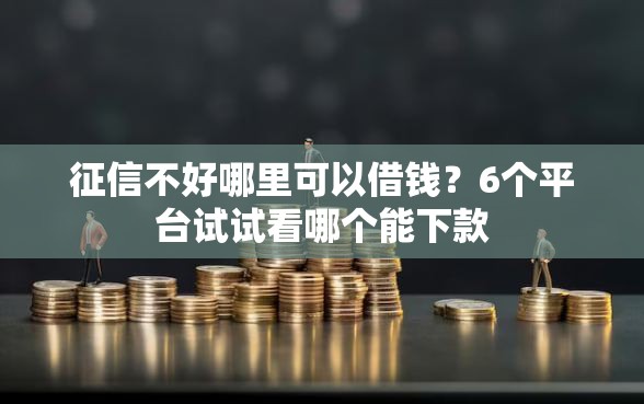 征信不好哪里可以借钱？6个平台试试看哪个能下款