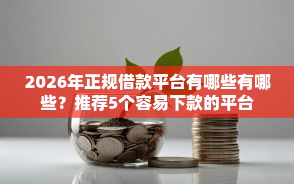 2026年正规借款平台有哪些有哪些？推荐5个容易下款的平台