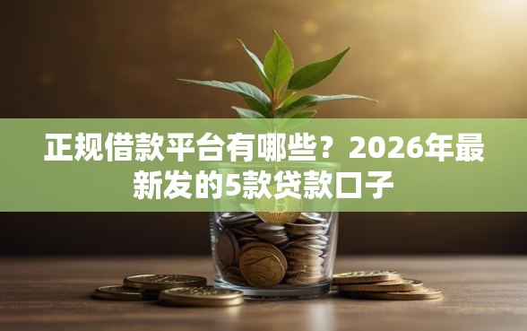 正规借款平台有哪些？2026年最新发的5款贷款口子