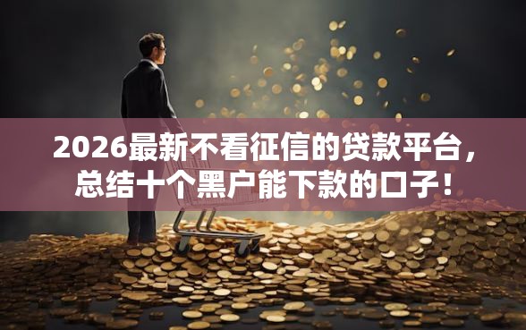 2026最新不看征信的贷款平台，总结十个黑户能下款的口子！