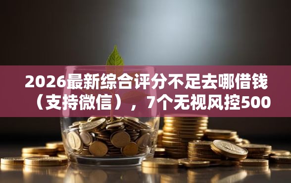 2026最新综合评分不足去哪借钱（支持微信），7个无视风控5000必下口子无私分享