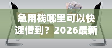 急用钱哪里可以快速借到？2026最新测评10个购物贷款平台