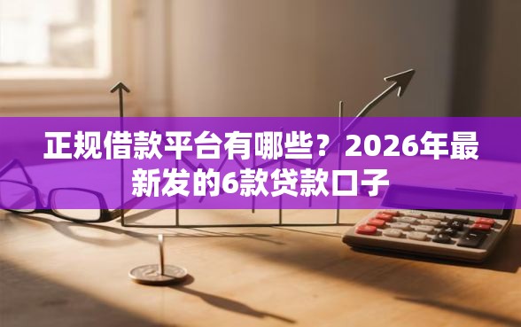正规借款平台有哪些？2026年最新发的6款贷款口子