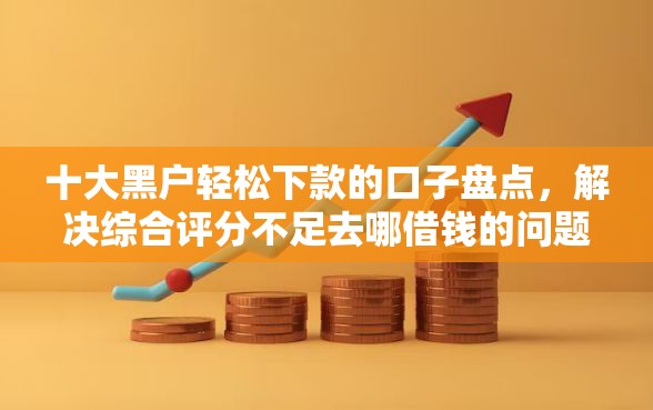 十大黑户轻松下款的口子盘点，解决综合评分不足去哪借钱的问题