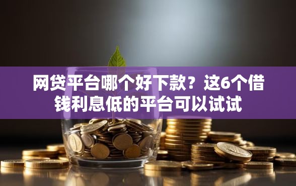 网贷平台哪个好下款？这6个借钱利息低的平台可以试试