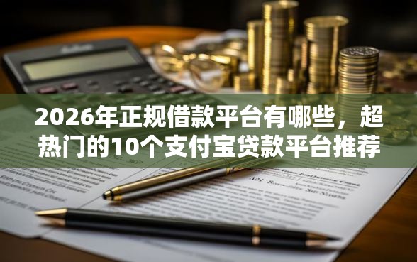 2026年正规借款平台有哪些，超热门的10个支付宝贷款平台推荐