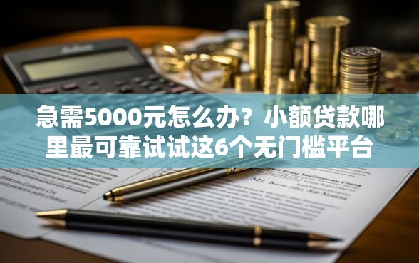 急需5000元怎么办？小额贷款哪里最可靠试试这6个无门槛平台