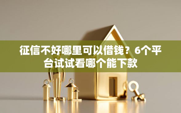 征信不好哪里可以借钱？6个平台试试看哪个能下款