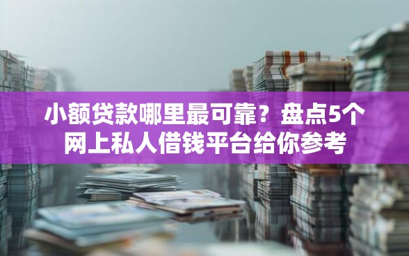 小额贷款哪里最可靠？盘点5个网上私人借钱平台给你参考