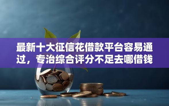 最新十大征信花借款平台容易通过，专治综合评分不足去哪借钱