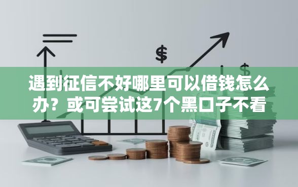遇到征信不好哪里可以借钱怎么办？或可尝试这7个黑口子不看征信无视大数据