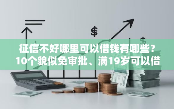 征信不好哪里可以借钱有哪些？10个貌似免审批、满19岁可以借款的口子合集