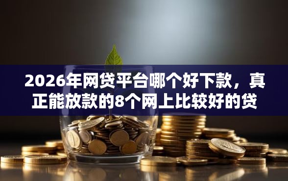 2026年网贷平台哪个好下款，真正能放款的8个网上比较好的贷款平台推荐