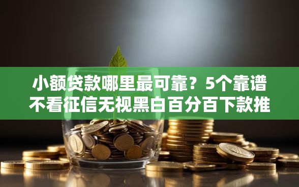 小额贷款哪里最可靠？5个靠谱不看征信无视黑白百分百下款推荐
