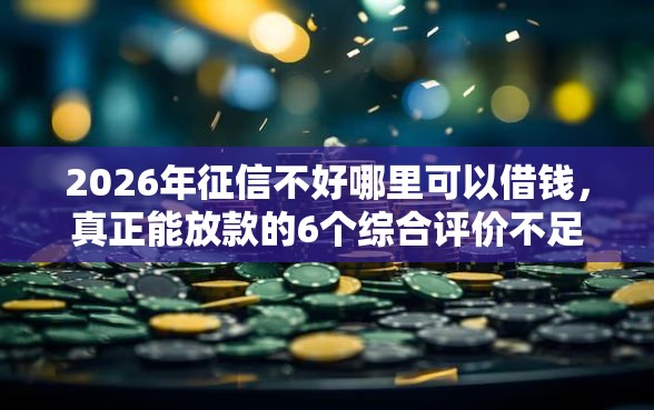 2026年征信不好哪里可以借钱，真正能放款的6个综合评价不足借款平台能够借到钱推荐