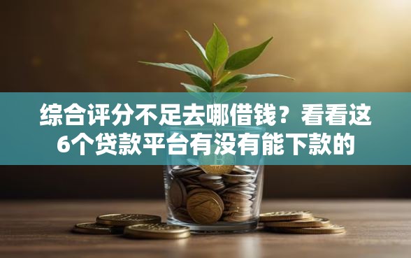 综合评分不足去哪借钱？看看这6个贷款平台有没有能下款的