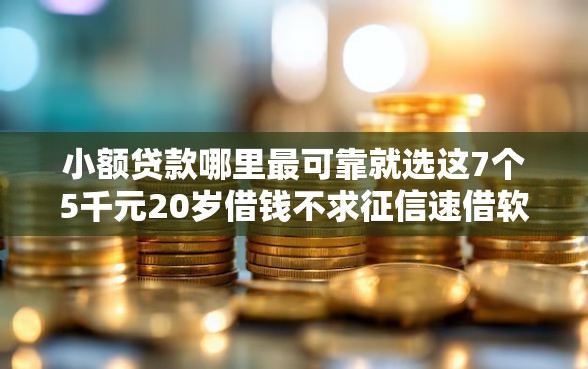 小额贷款哪里最可靠就选这7个5千元20岁借钱不求征信速借软件