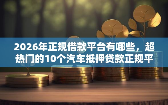 2026年正规借款平台有哪些，超热门的10个汽车抵押贷款正规平台推荐