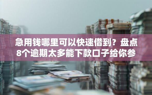 急用钱哪里可以快速借到？盘点8个逾期太多能下款口子给你参考