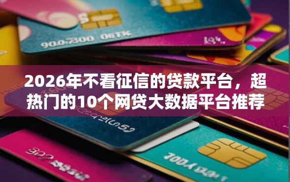 2026年不看征信的贷款平台，超热门的10个网贷大数据平台推荐