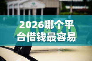 2026哪个平台借钱最容易通过，差20000元就选这8个平台