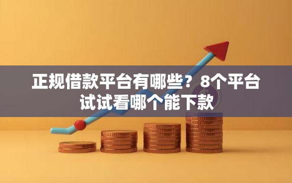 正规借款平台有哪些？8个平台试试看哪个能下款