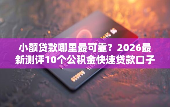 小额贷款哪里最可靠？2026最新测评10个公积金快速贷款口子