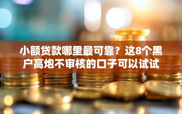 小额贷款哪里最可靠？这8个黑户高炮不审核的口子可以试试