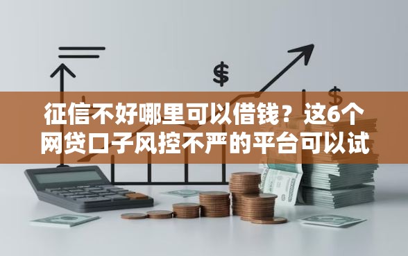 征信不好哪里可以借钱？这6个网贷口子风控不严的平台可以试试