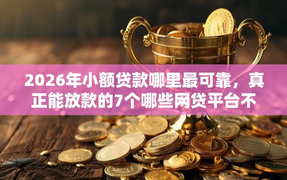 2026年小额贷款哪里最可靠，真正能放款的7个哪些网贷平台不上征信推荐