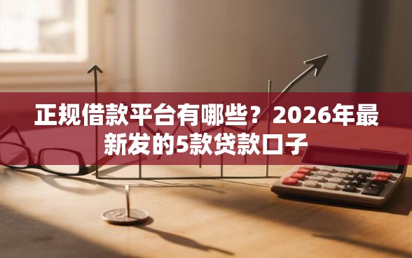 正规借款平台有哪些？2026年最新发的5款贷款口子
