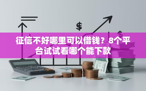 征信不好哪里可以借钱？8个平台试试看哪个能下款