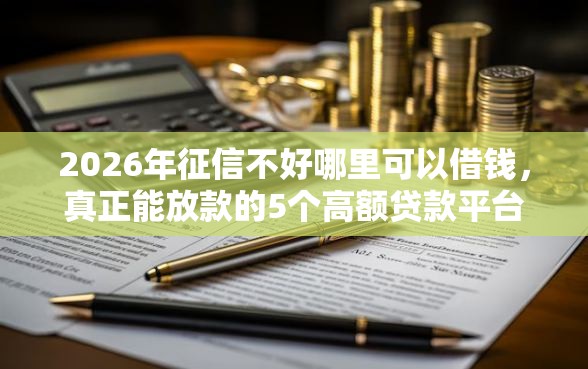 2026年征信不好哪里可以借钱，真正能放款的5个高额贷款平台推荐