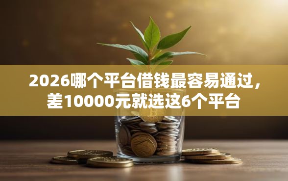 2026哪个平台借钱最容易通过，差10000元就选这6个平台