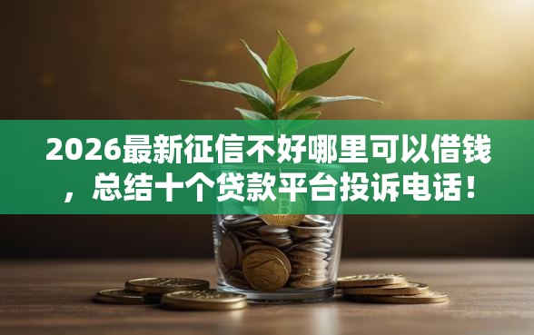 2026最新征信不好哪里可以借钱，总结十个贷款平台投诉电话！