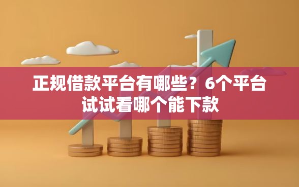 正规借款平台有哪些？6个平台试试看哪个能下款