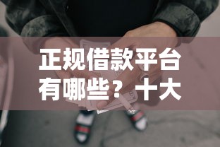 正规借款平台有哪些？十大网贷黑户最容易最好下款的平台推荐